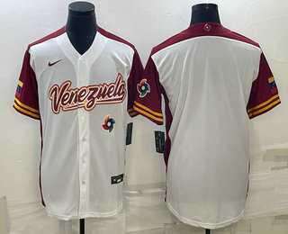 Men%27s Venezuela Baseball Blank 2023 White World Classic Stitched Jersey->2023 world baseball classic->MLB Jersey